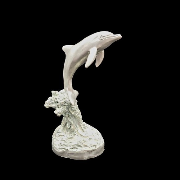 Sedlow Masterworks Pewter Flipper Dolphin Ocean Sea Marine Animals Sculpture 4" - Picture 2 of 7